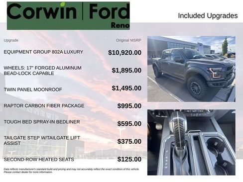 Used 2020 Ford F150 Raptor w/ Equipment Group 802A Luxury AWD/4WD image 3
