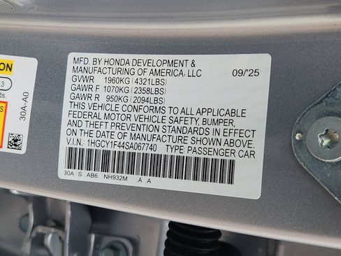 New 2025 Honda Accord SE image 17