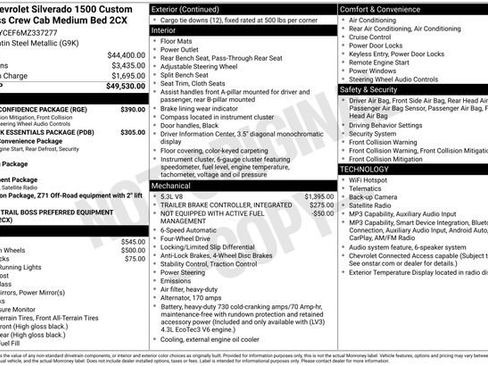 Used 2021 Chevrolet Silverado 1500 Custom Trail Boss w/ Safety Confidence Package AWD/4WD image 4