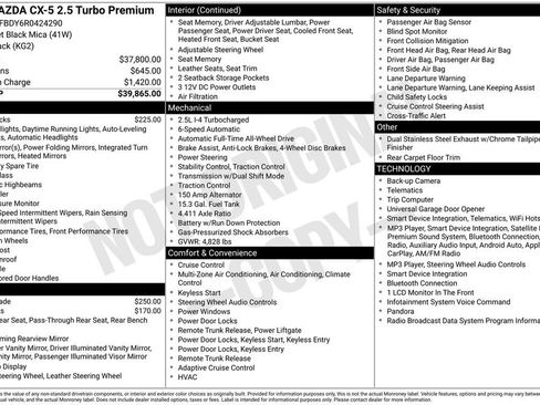 Certified 2024 MAZDA CX-5 2.5 Turbo w/ Premium Package AWD/4WD image 26