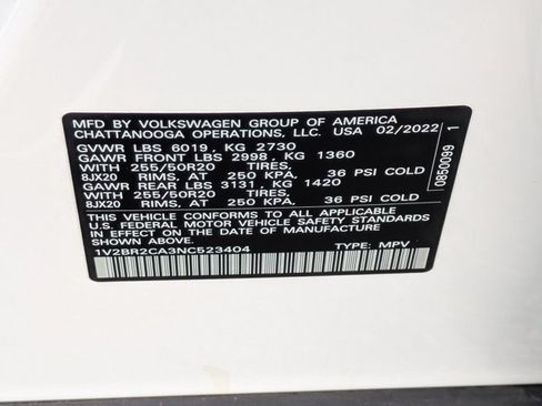 Used 2022 Volkswagen Atlas SEL AWD/4WD image 16