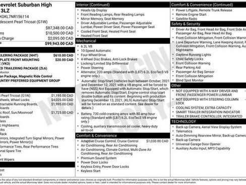 Used 2022 Chevrolet Suburban High Country w/ Max Trailering Package AWD/4WD image 19