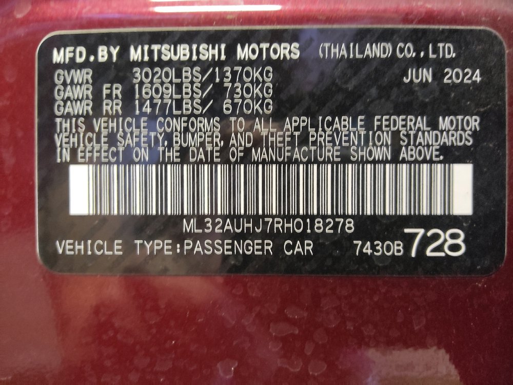 Used 2024 Mitsubishi Mirage ES FWD image 33