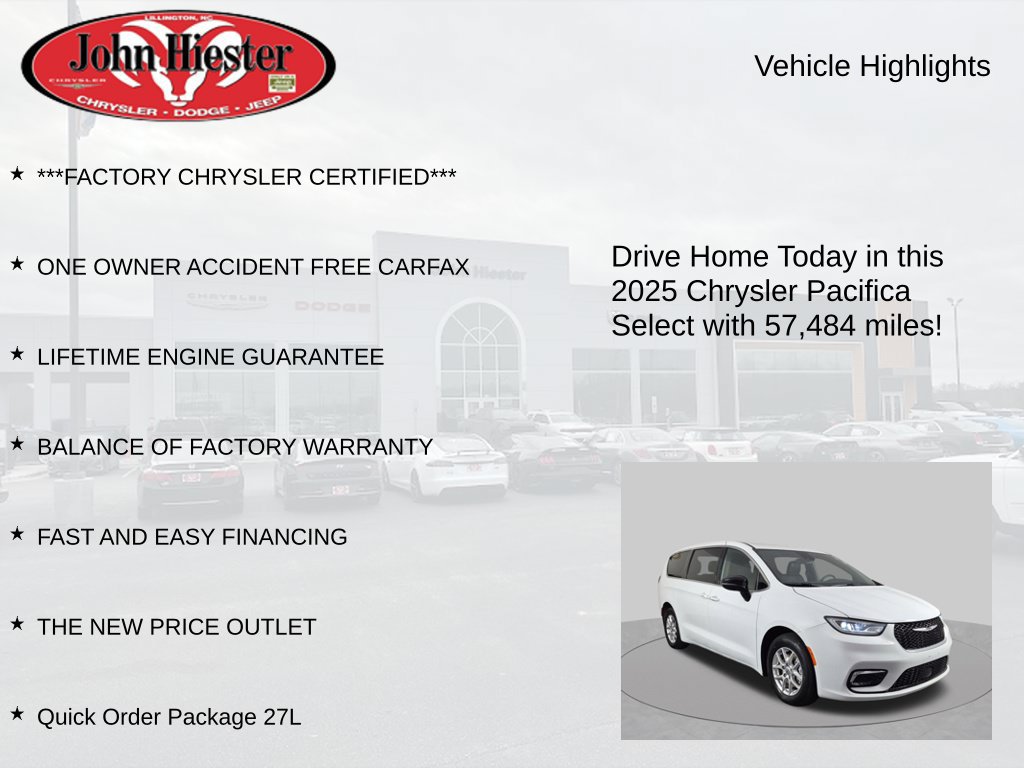 Certified 2025 Chrysler Pacifica Select FWD image 5