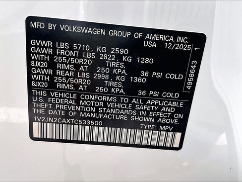 New 2026 Volkswagen Atlas SE image 18