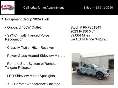 Used 2023 Ford F150 XLT w/ Equipment Group 302A High AWD/4WD image 6