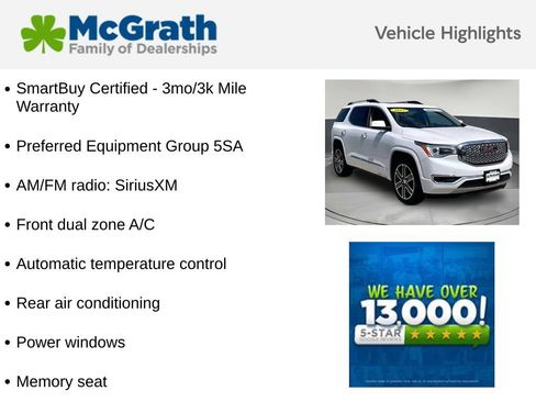 Used 2017 GMC Acadia Denali w/ Technology Package AWD/4WD image 6