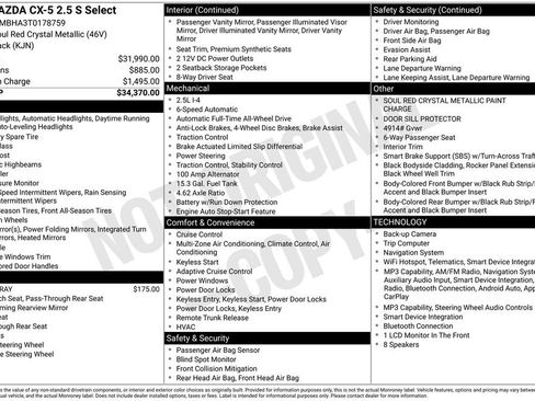 New 2026 MAZDA CX-5 Select AWD/4WD image 3