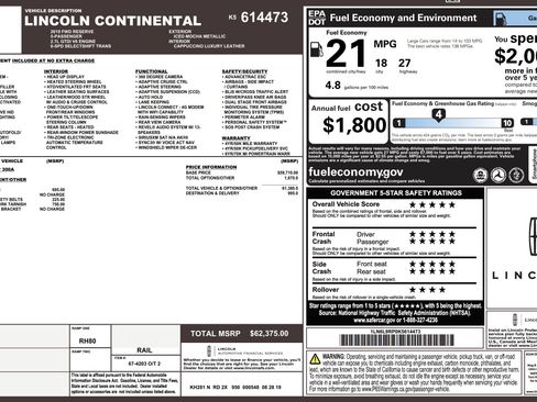 Used 2019 Lincoln Continental Reserve FWD image 14
