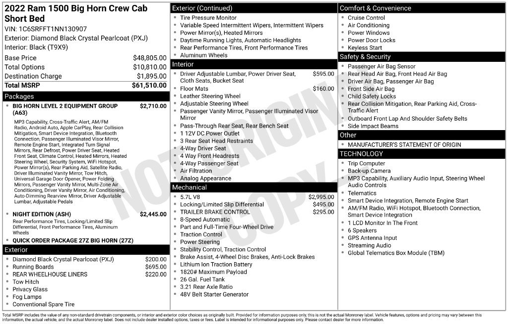 Used 2022 RAM 1500 Big Horn AWD/4WD image 11