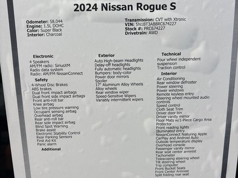 Used 2024 Nissan Rogue S AWD/4WD image 11