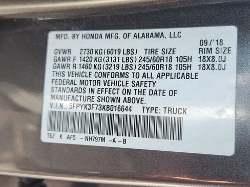 Used 2019 Honda Ridgeline RTL-E image 23