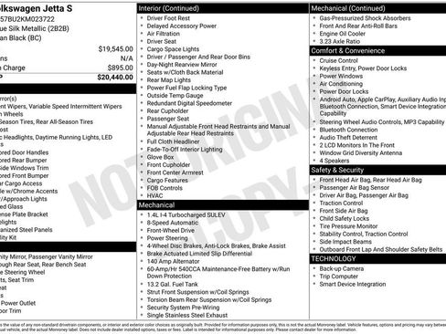 Used 2019 Volkswagen Jetta S FWD image 7