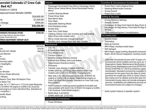 Used 2018 Chevrolet Colorado LT w/ LT Convenience Package AWD/4WD image 3