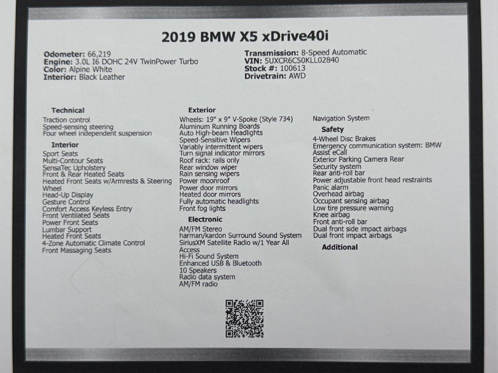 Used 2019 BMW X5 xDrive40i w/ Luxury Seating Package AWD/4WD image 49