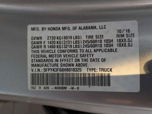 Used 2017 Honda Ridgeline RTL-T image 34