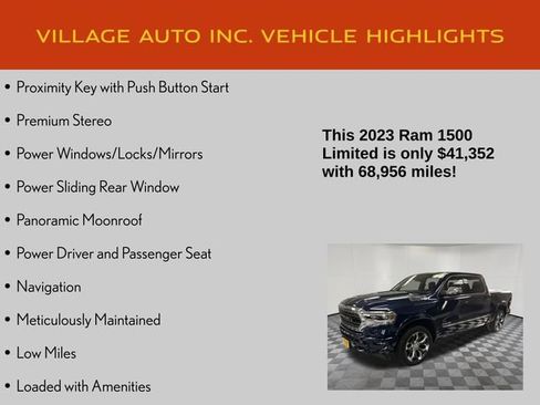 Used 2023 RAM 1500 Limited w/ Body Color Bumper Group AWD/4WD image 14