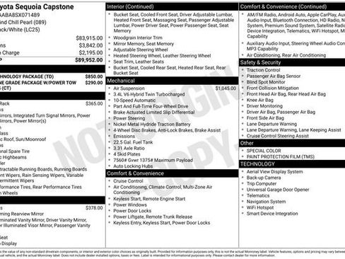 Used 2025 Toyota Sequoia Capstone w/ Tow Technology Package AWD/4WD image 23