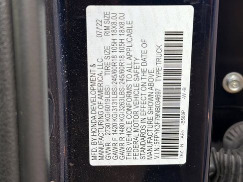 Used 2022 Honda Ridgeline RTL-E image 39