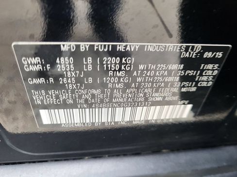 Used 2016 Subaru Outback 3.6R Limited AWD/4WD image 34