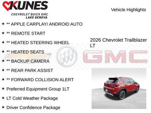 New 2026 Chevrolet TrailBlazer LT w/ LT Cold Weather Package image 2
