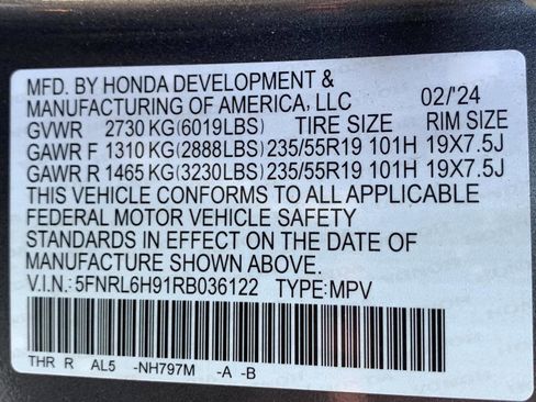 Certified 2024 Honda Odyssey Elite image 56