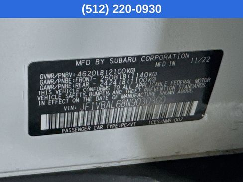 Used 2022 Subaru WRX Limited AWD/4WD image 41