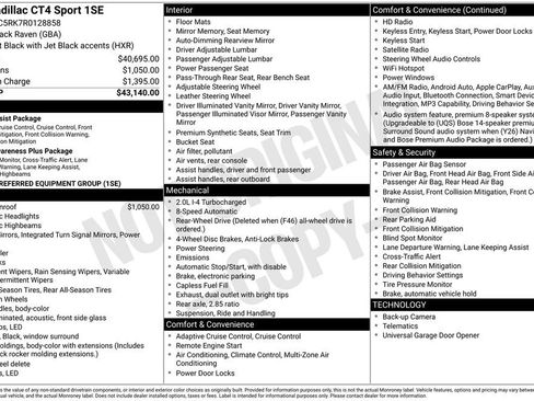 Certified 2024 Cadillac CT4 Sport RWD image 4