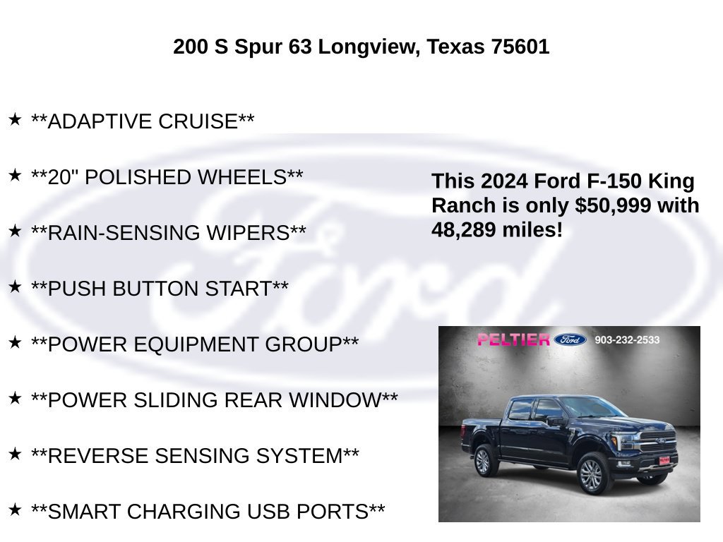 Certified 2024 Ford F150 King Ranch w/ FX4 Off-Road Package AWD/4WD image 25