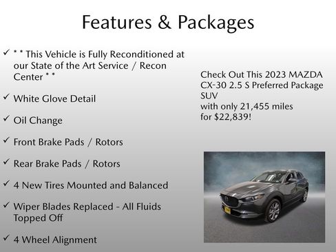 Used 2023 MAZDA CX-30 AWD 2.5 S w/ Preferred Package image 4