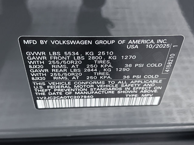 Certified 2026 Volkswagen Atlas Cross Sport SE w/ Panoramic Sunroof Package FWD image 29