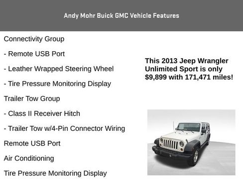 Used 2013 Jeep Wrangler Unlimited Sport AWD/4WD image 8