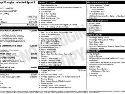 Used 2021 Jeep Wrangler Unlimited Sport AWD/4WD image 2