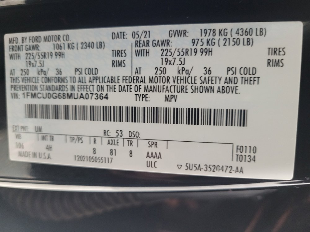 Used 2021 Ford Escape SE w/ SE Sport Appearance Package FWD image 33