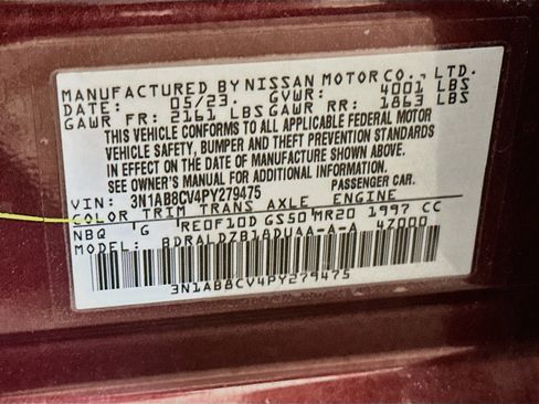 Used 2023 Nissan Sentra SV w/ All-Weather Package FWD image 12