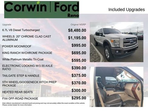 Used 2015 Ford F350 King Ranch w/ King Ranch w/Chrome Package image 8