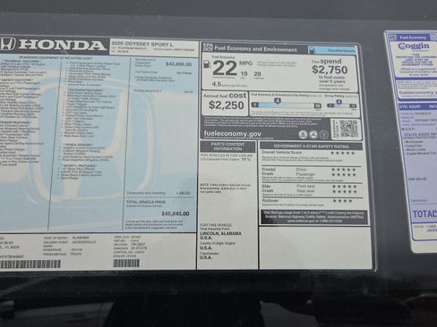 New 2026 Honda Odyssey Sport-L image 24