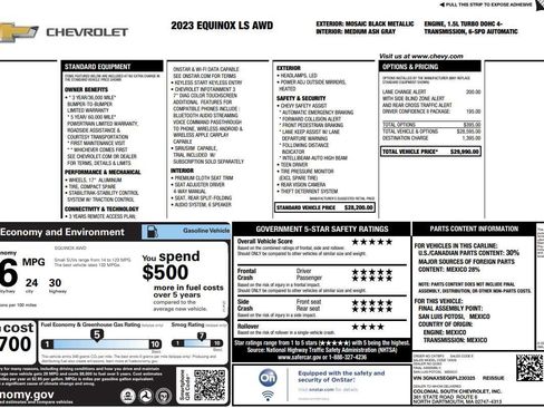 Certified 2023 Chevrolet Equinox LS w/ Driver Confidence II Package image 1