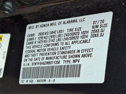 Certified 2021 Honda Pilot Touring image 26