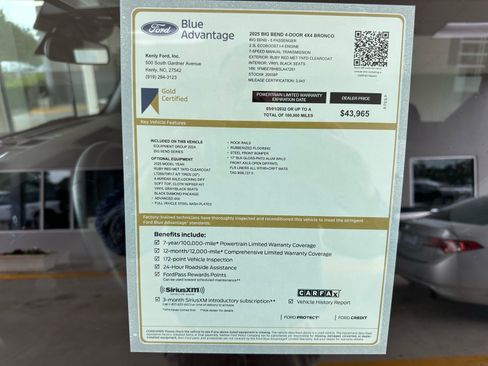 Used 2025 Ford Bronco Big Bend w/ Black Diamond Package AWD/4WD image 5