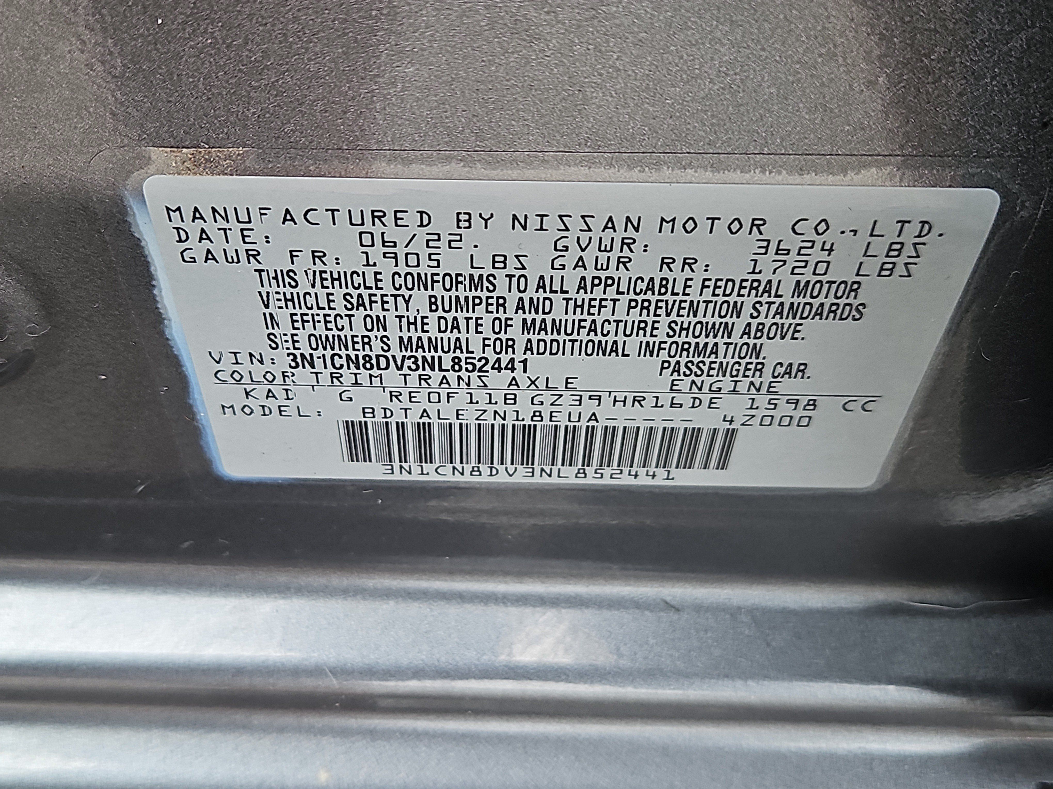 Used 2022 Nissan Versa S FWD image 7