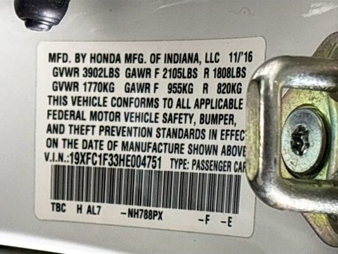 Certified 2017 Honda Civic EX-T image 26