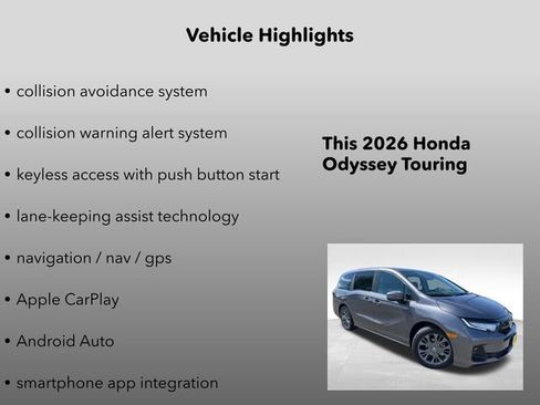 New 2026 Honda Odyssey Touring image 10