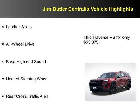 Used 2026 Chevrolet Traverse RS AWD/4WD image 17