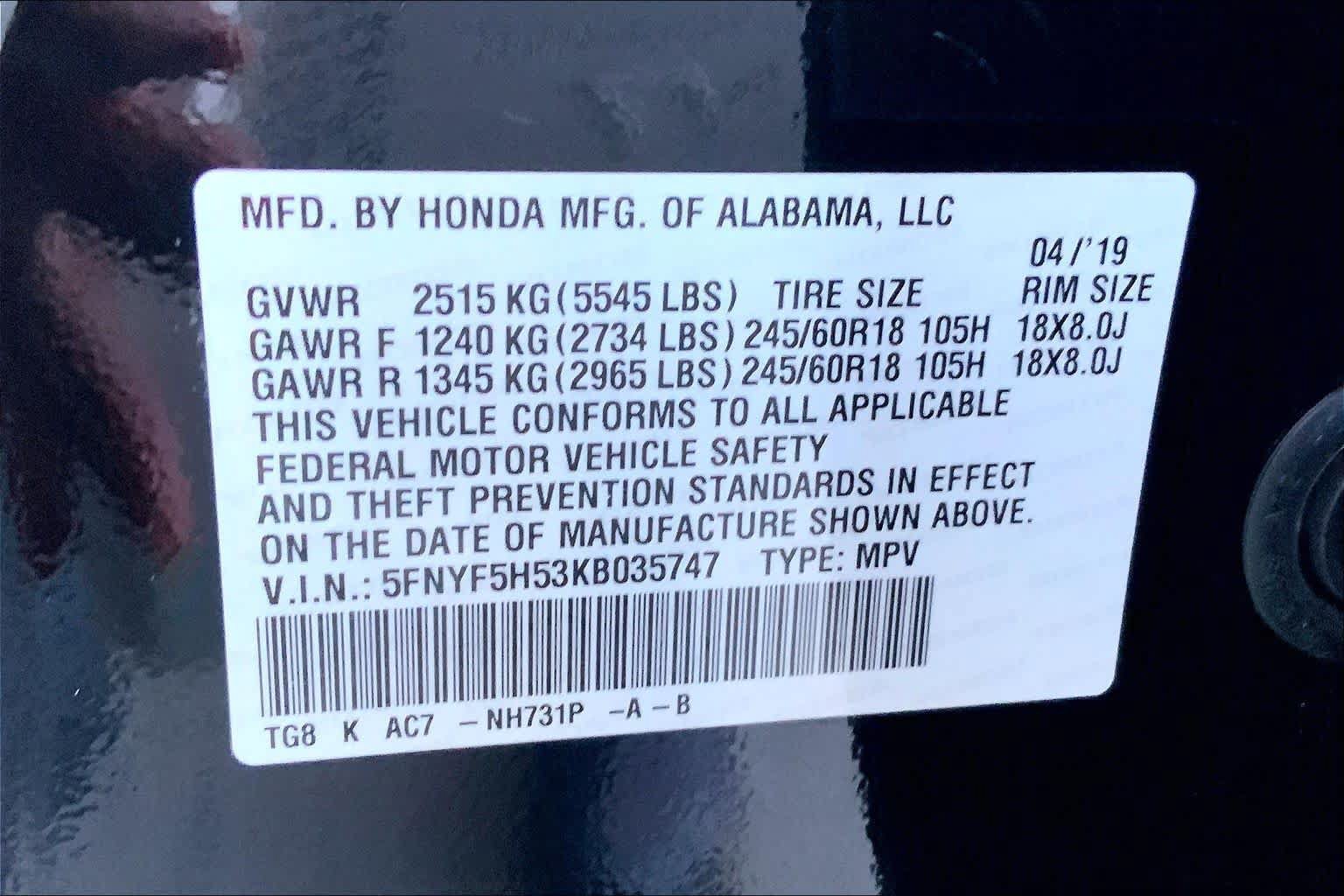 Used 2019 Honda Pilot EX-L image 32