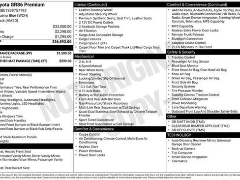 Used 2025 Toyota GR86 Premium w/ Performance Package RWD image 2