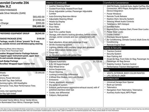 Used 2017 Chevrolet Corvette Z06 image 6