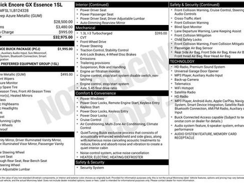 Used 2020 Buick Encore GX Essence w/ Experience Buick Package image 7