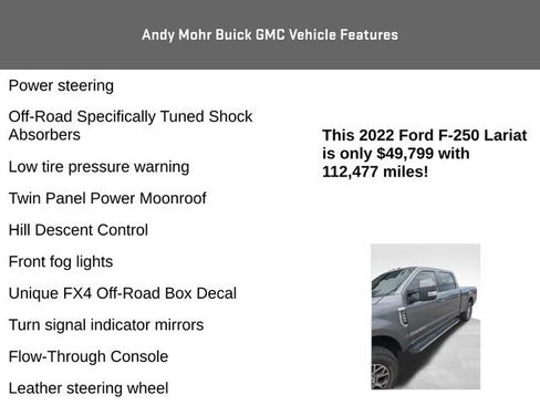 Used 2022 Ford F250 Lariat w/ FX4 Off-Road Package AWD/4WD image 12