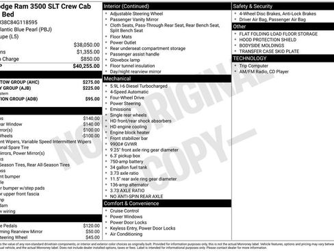 Used 2004 Dodge Ram 3500 Truck SLT w/ Trailer Tow Group image 36